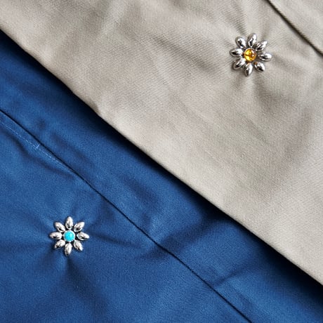 Flower Studs Chino Work Pants