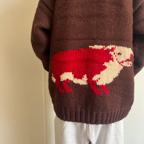 RELAXFIT"Zipup Cowichan sweater  Texas"