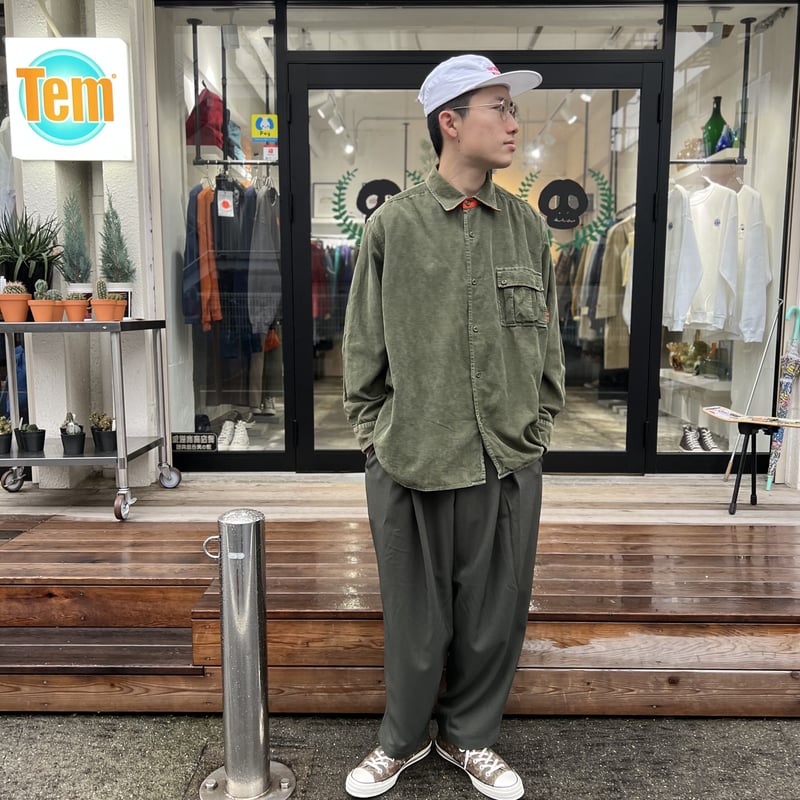 90's stussy outdoor corduroy shirt | Tem
