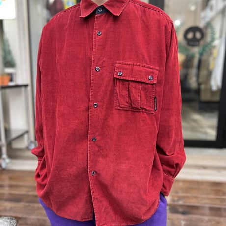 90's stussy outdoor corduroy shirt