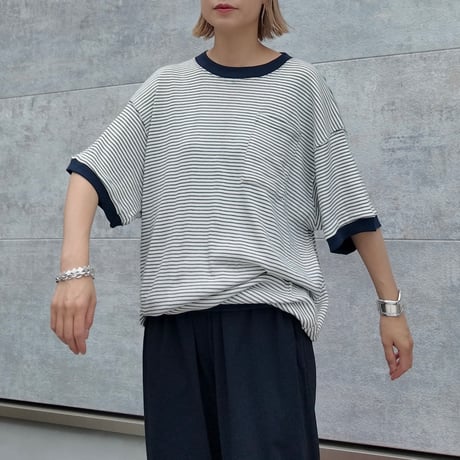 "Miller × Relaxfit " Panel Rib Border tshirt