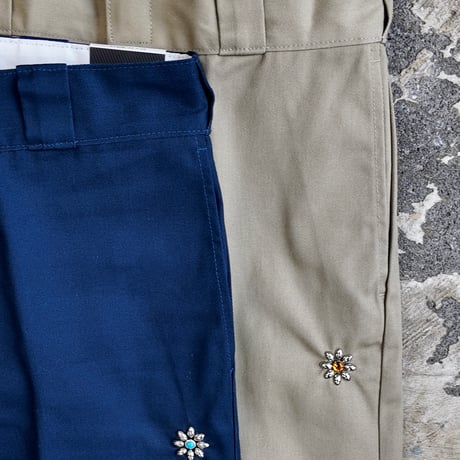 Flower Studs Chino Work Pants