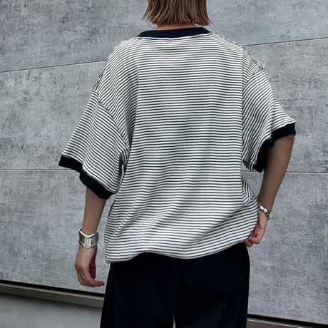 "Miller × Relaxfit " Panel Rib Border tshirt