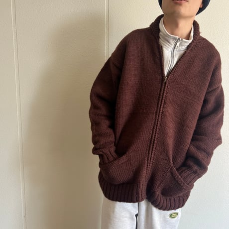 RELAXFIT"Zipup Cowichan sweater  Texas"