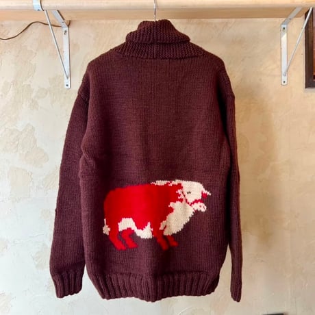 RELAXFIT"Zipup Cowichan sweater  Texas"