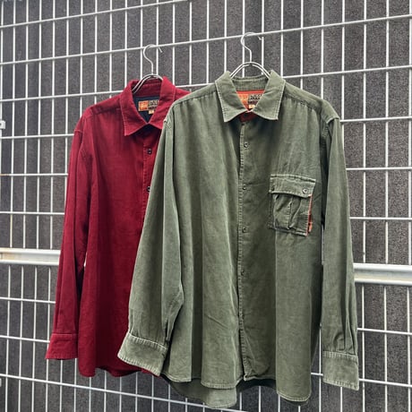 90's stussy outdoor corduroy shirt