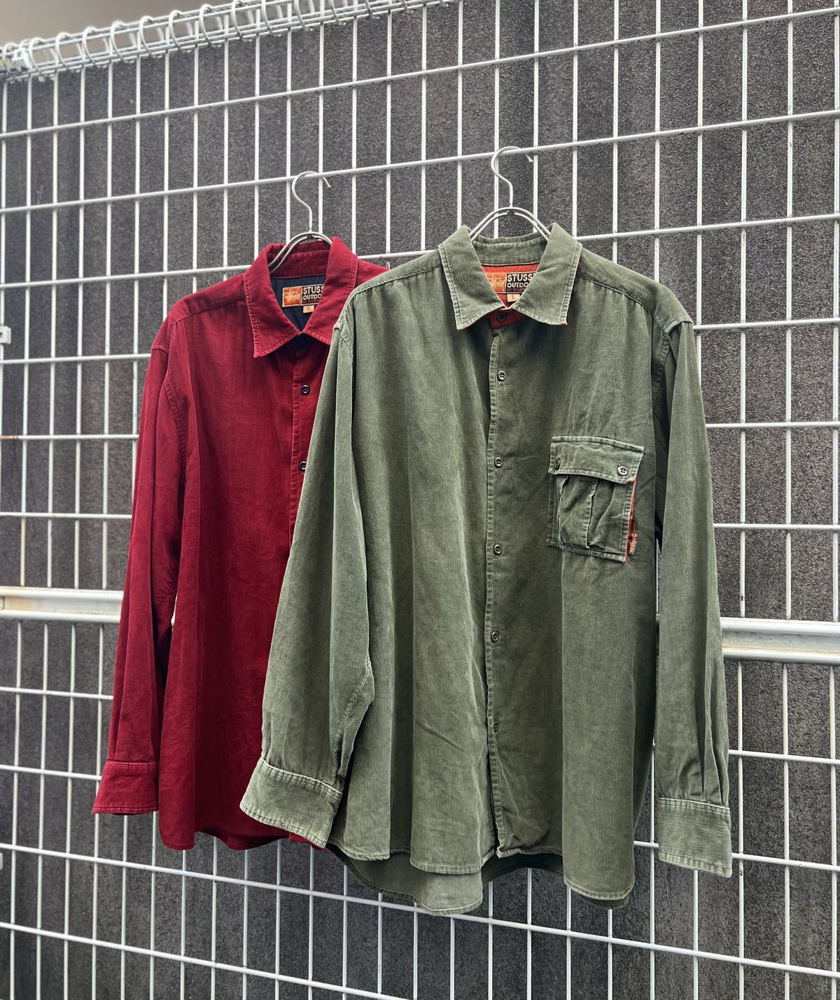90's stussy outdoor corduroy shirt | Tem