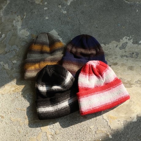 RACAL "Ombre Stripe Reversible Knit Beanie"