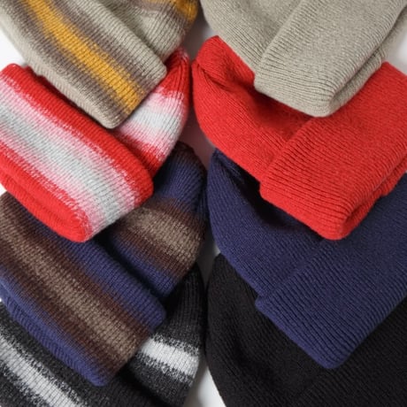 RACAL "Ombre Stripe Reversible Knit Beanie"