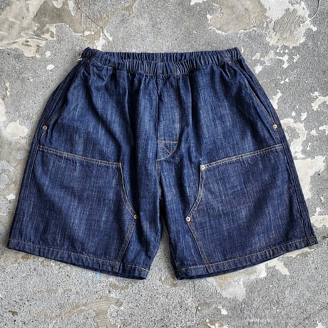 RELAXFIT"Double Knee pocket denim Beachshorts"