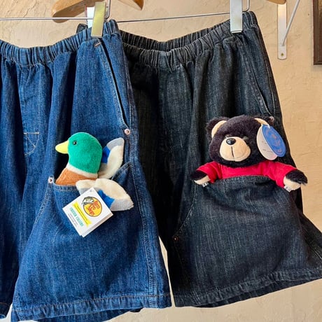 RELAXFIT"Double Knee pocket denim Beachshorts"