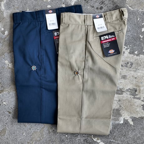 Flower Studs Chino Work Pants