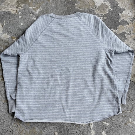 WALLA2 US MADE STRIPE LT TERRY CREW