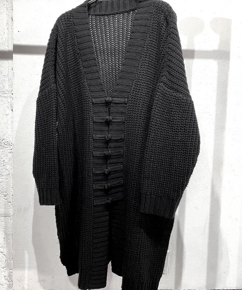 Hello” china long knit cardigan(2size) | the-c