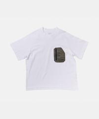 Go Out MA-1 T-Shirt（WHITE✕KHAKI GRAY）