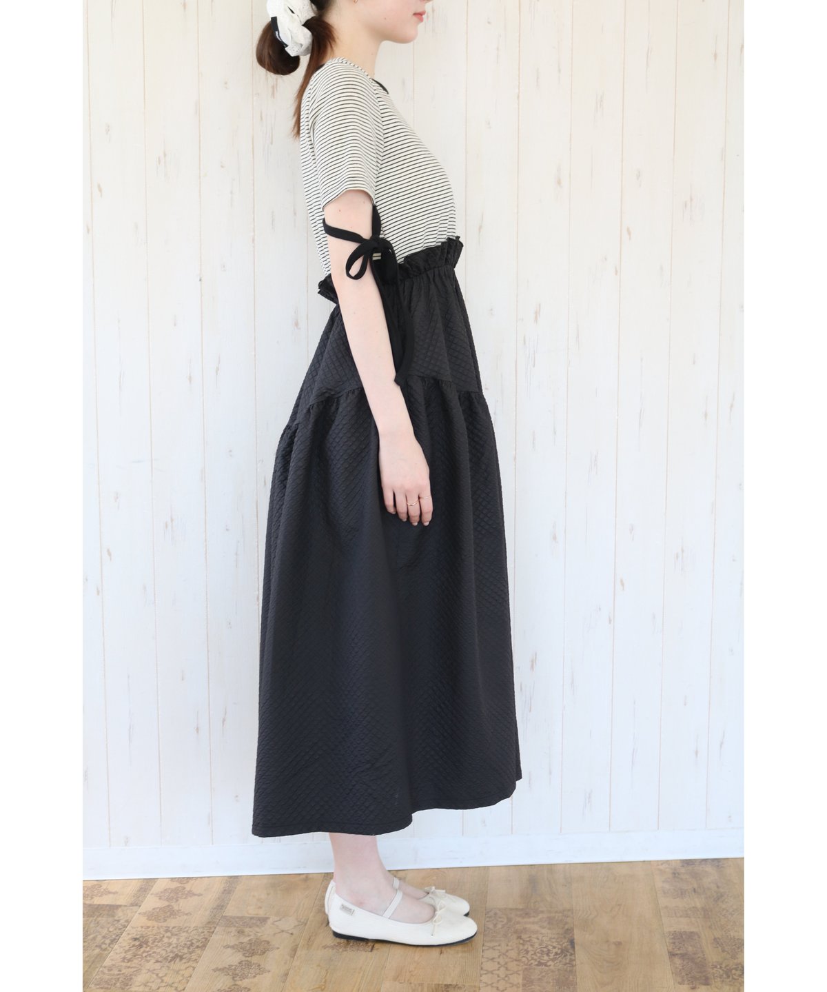 トリートユアセルフ ribbon peplum jaguard onepiece トリートユアセルフ ribbon peplum jaguard onepiece Ribbon