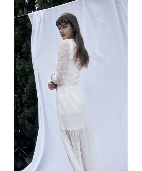 half lace mermaid long skirt