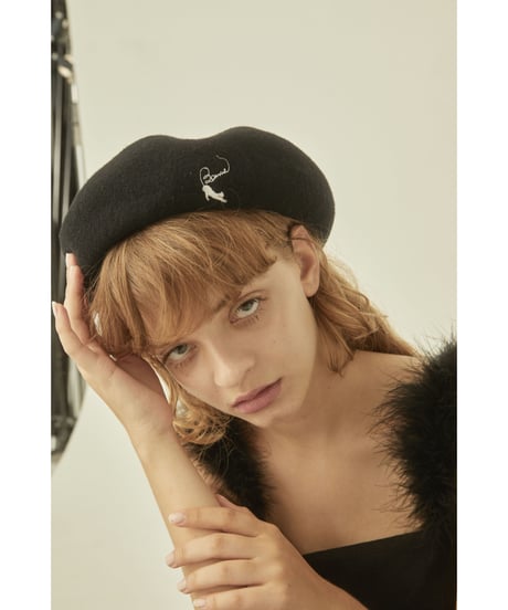 BONNE cat embroidery béret