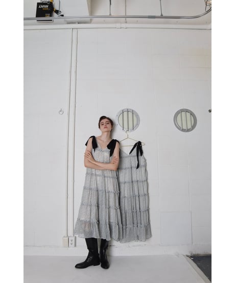 shoulder ribbon tiered one-piece flower