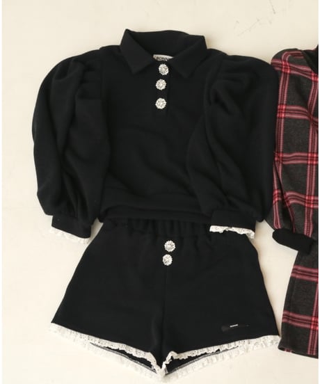 bijou button knit setup navy