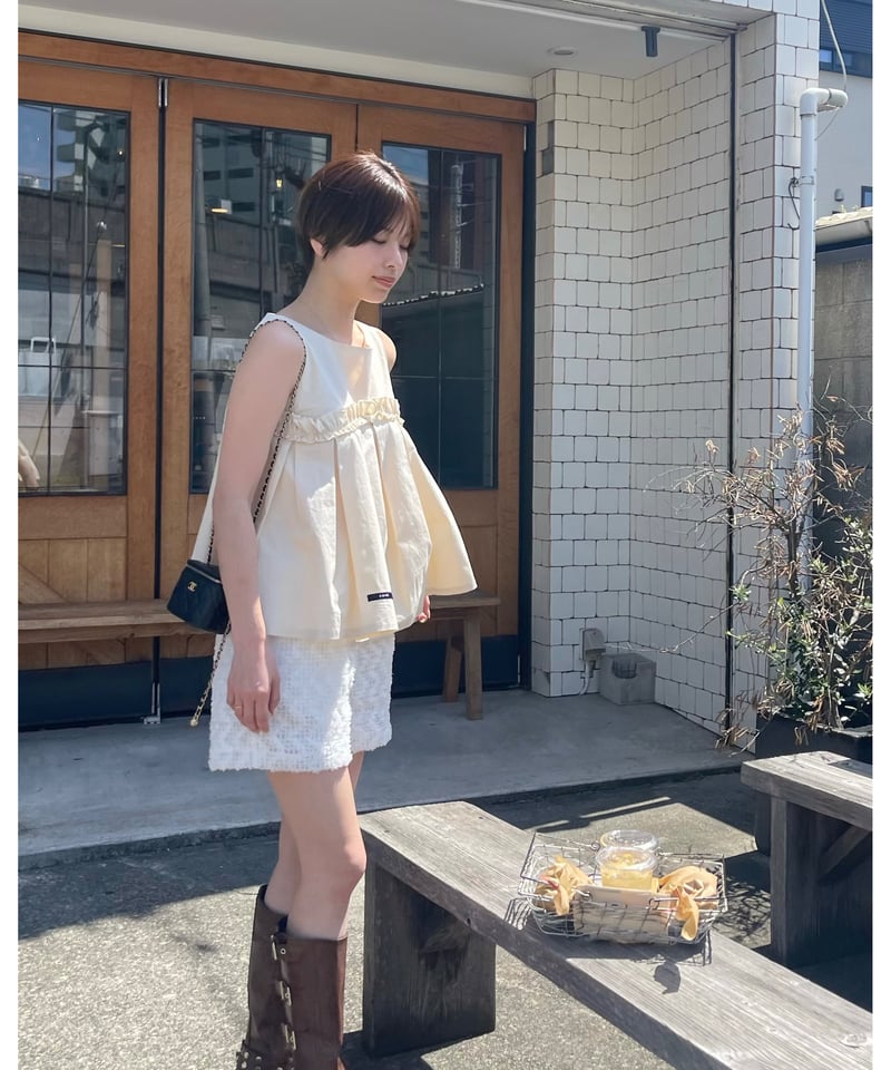 BONNElabel ruff half pants lace | BONNE