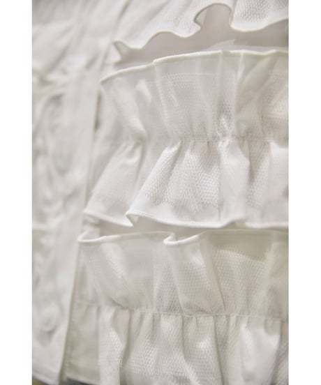 BONNE tulle frill fluffy blouse