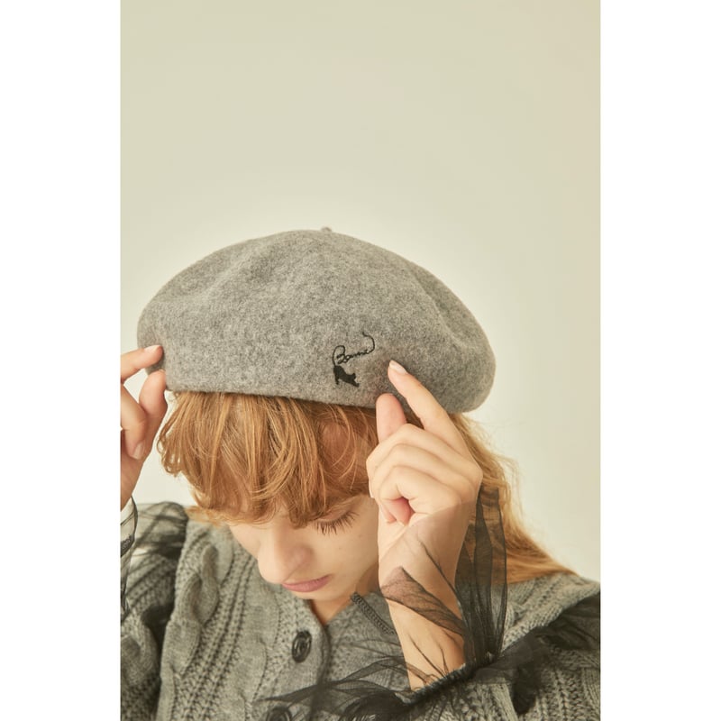 Needles Faux Boa Beret グレー Needles Faux Boa Beret グレー