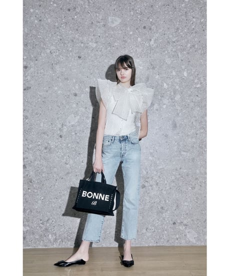 "BONNE"  tote bag black