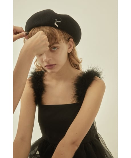 BONNE cat embroidery béret