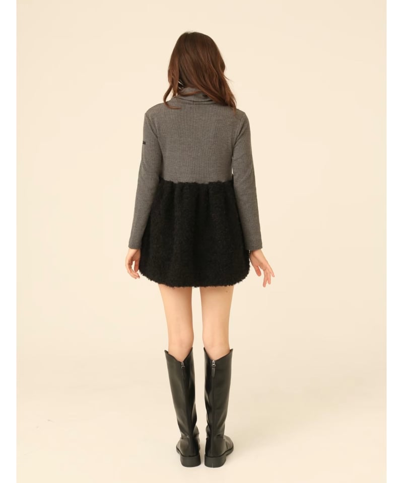 boa docking high neck tunic gray | BONNE