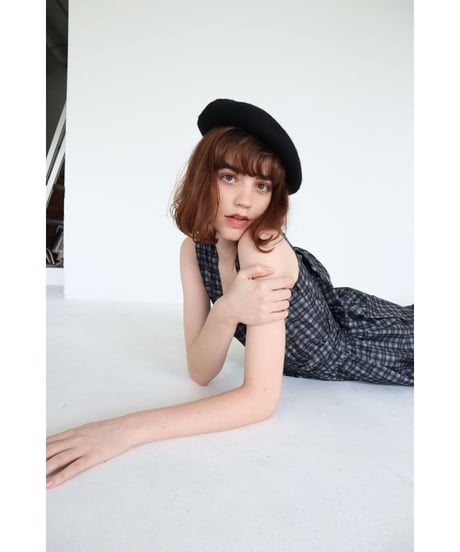 back double ribbon  one-piece check