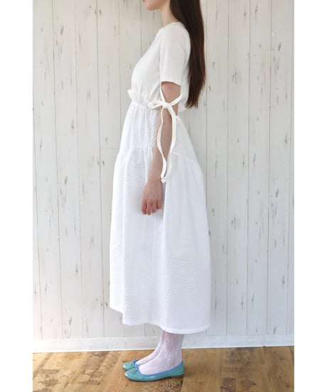 ribbon tee jaguard one-piece white