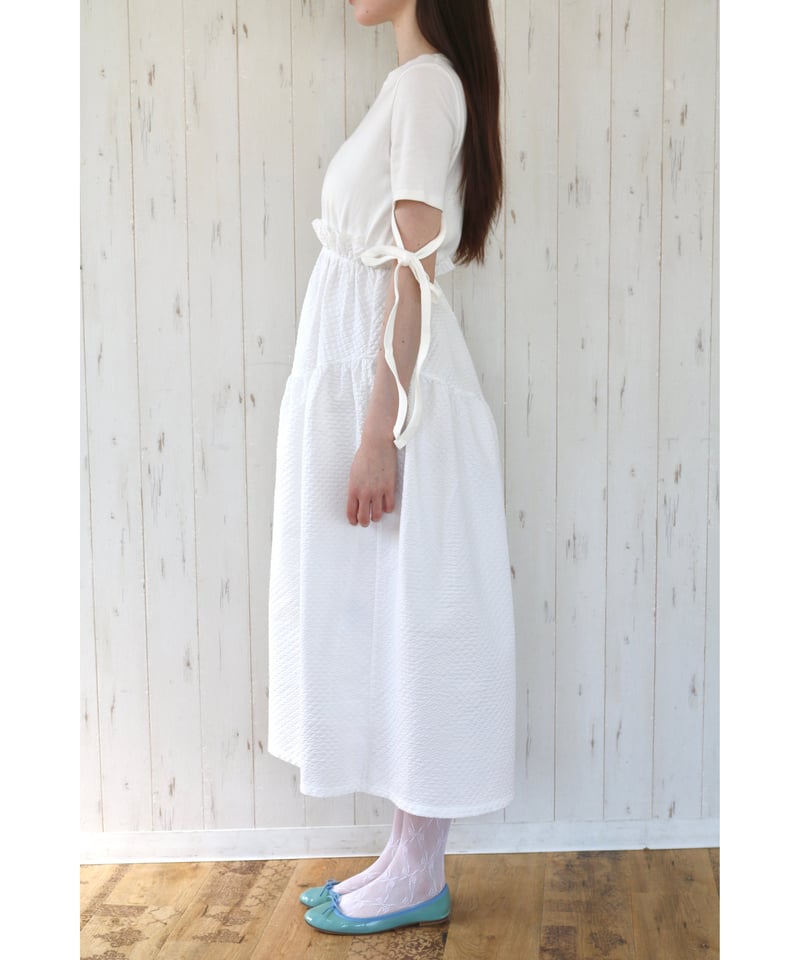 ribbon tee jaguard one-piece white | BONNE
