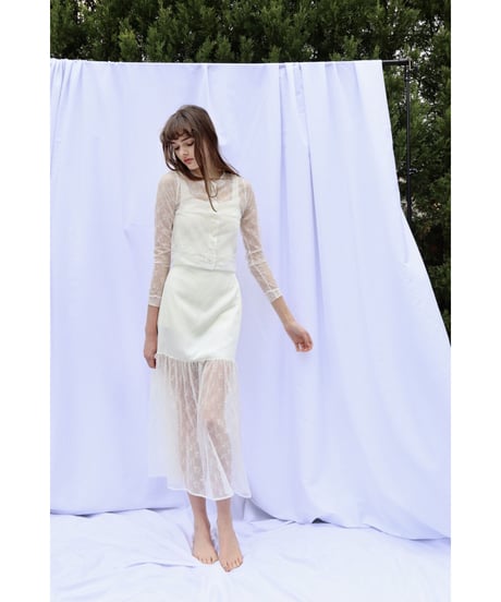 half lace mermaid long skirt
