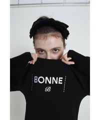 "BONNE B"finger hole long tee Black