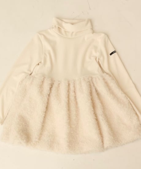 boa docking high neck tunic ivory