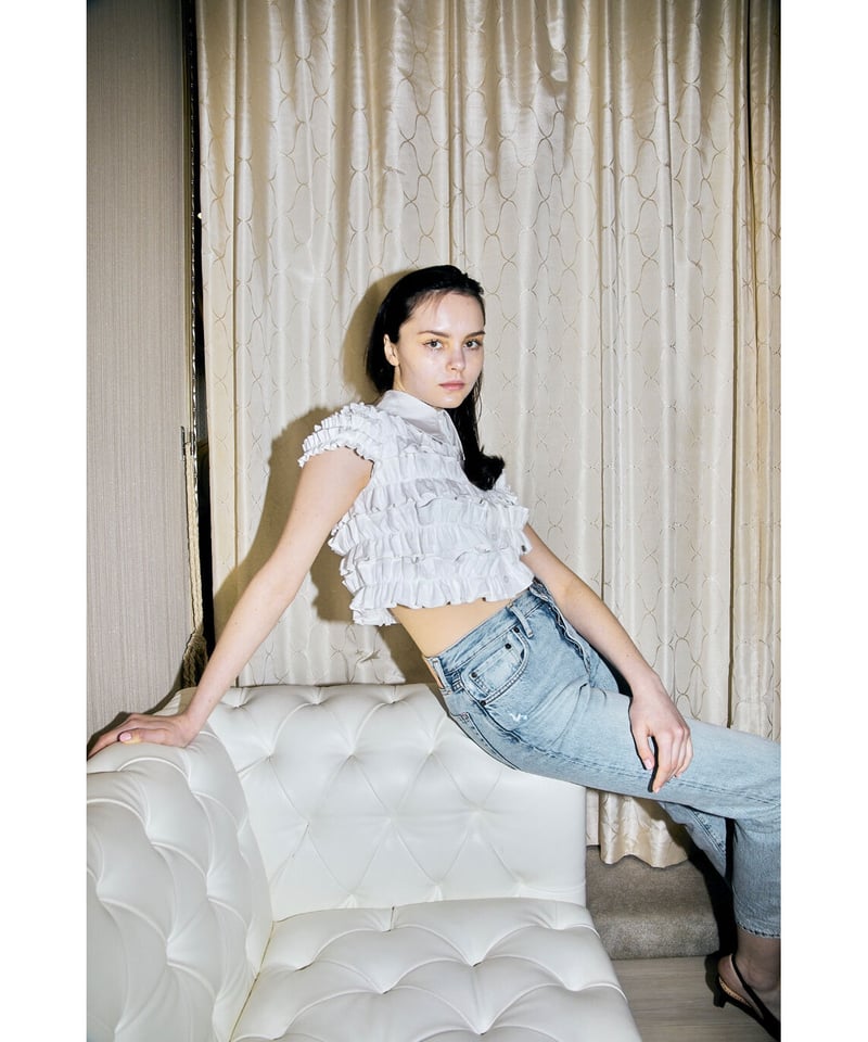 epine ブラウス チュール  all tulle frill blouse epine エピヌ all tulle frill blouse black - メルカリ