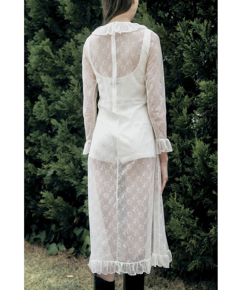 all lace frill long one-piece | BONNE