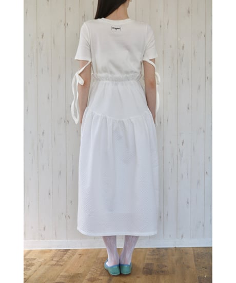 ribbon tee jaguard one-piece white