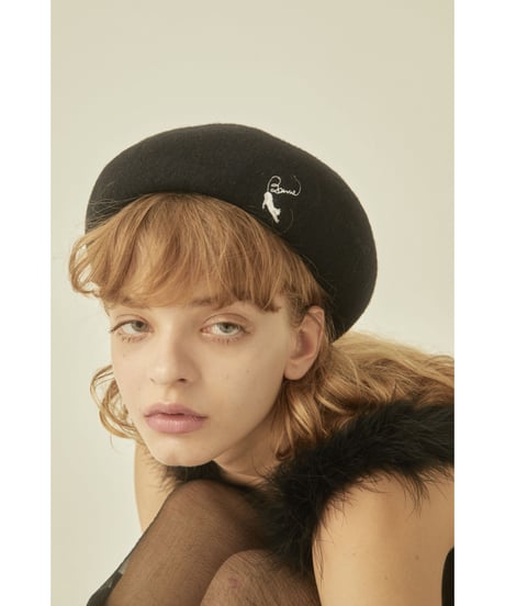 BONNE cat embroidery béret