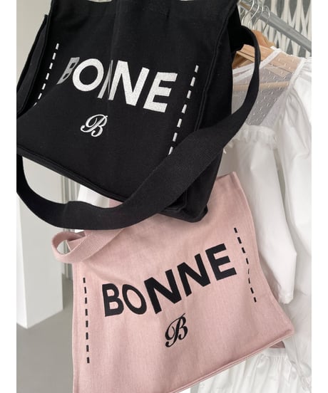"BONNE"  tote bag pink
