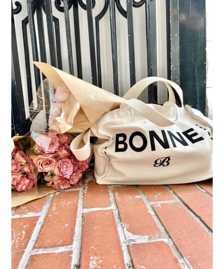 "BONNE"  tote bag ivory
