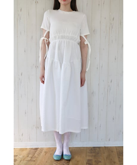 ribbon tee jaguard one-piece white