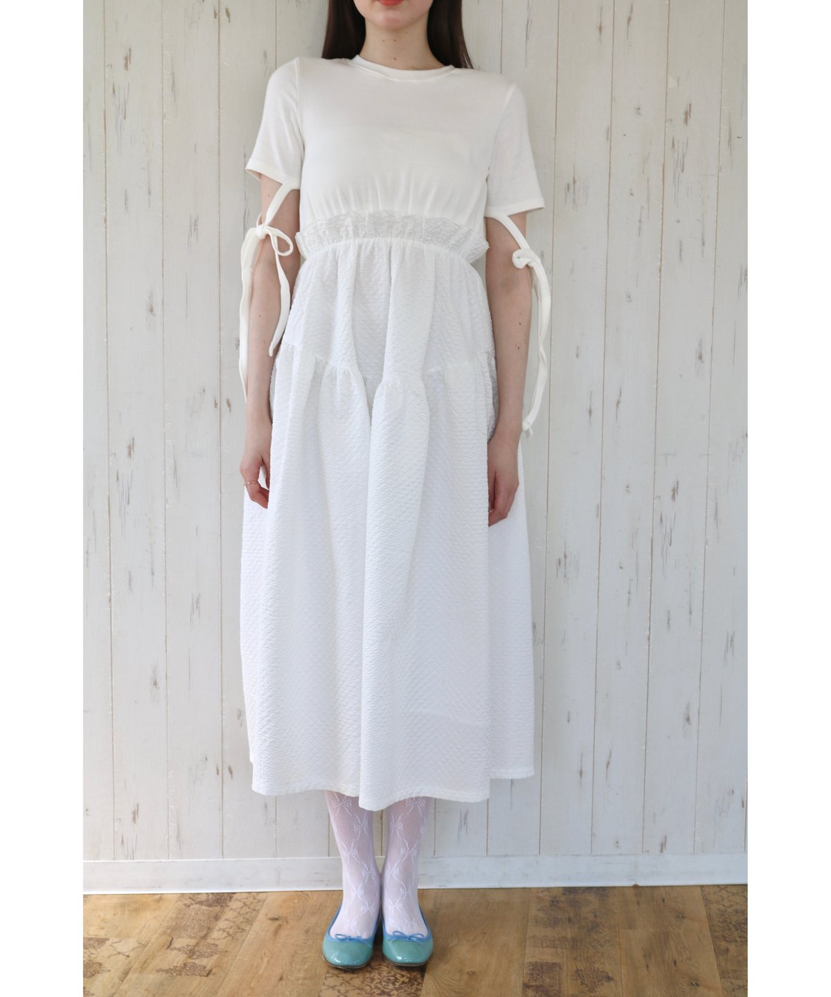 ribbon tee jaguard one-piece white | BONNE