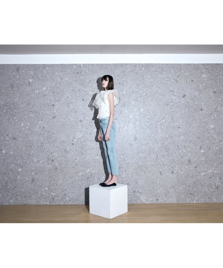 balloon sleeve ribbon blouse ivory