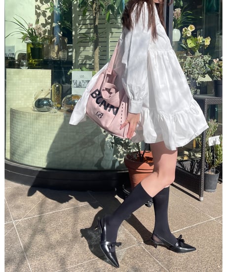 "BONNE"  tote bag pink