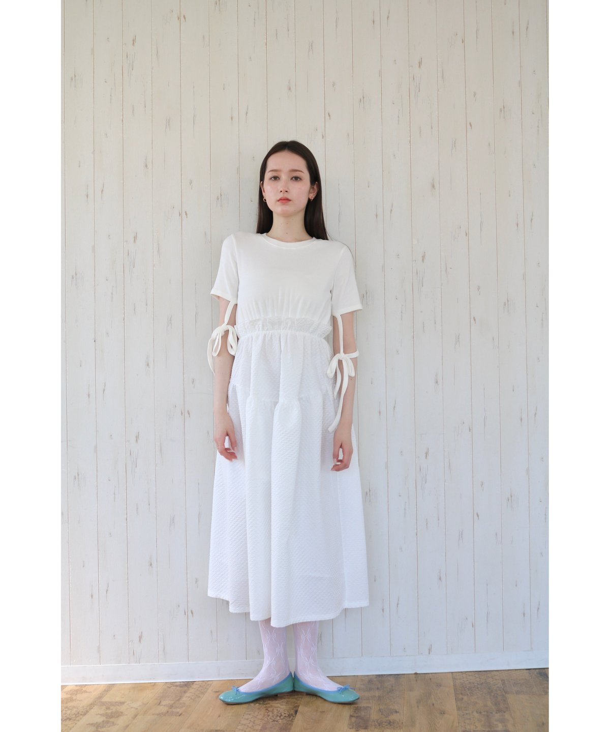 ribbon tee jaguard one-piece white | BONNE