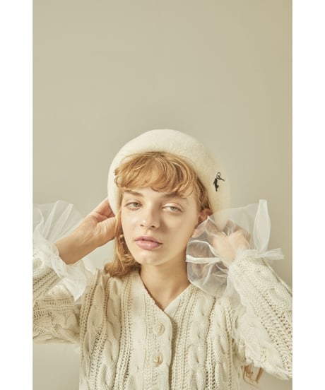 BONNE cat embroidery béret