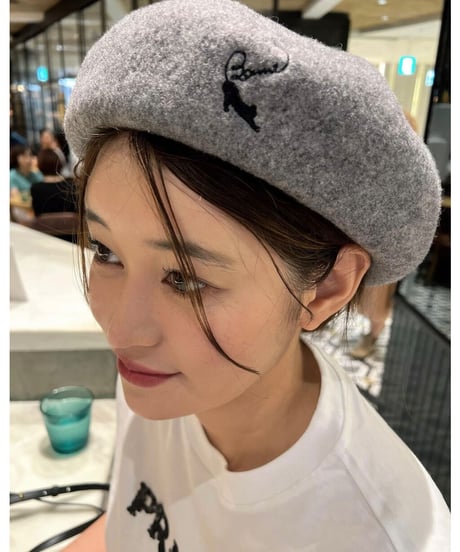 BONNE cat embroidery béret