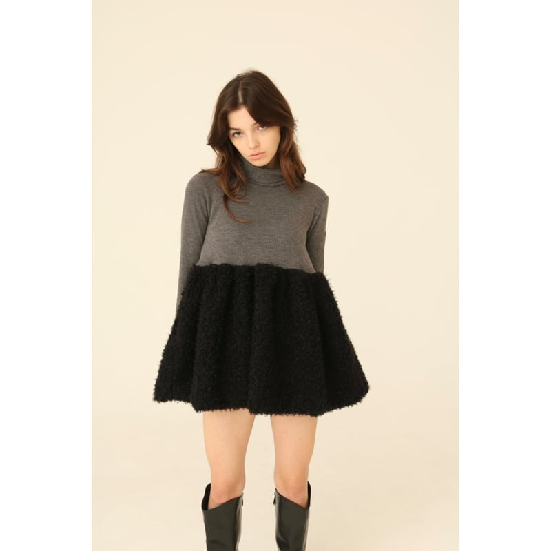 boa docking high neck tunic gray | BONNE